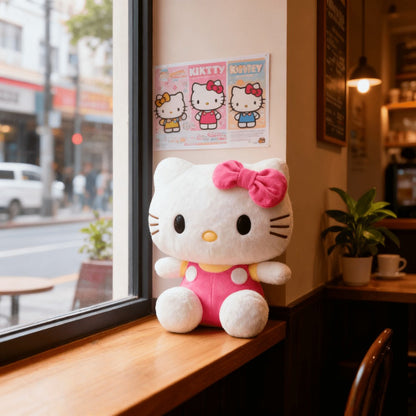 Hello Kitty KT Cat Stuffed Animal 3 Colors – Sanrio Kawaii Plush Doll in Red Pink Blue Soft Collectible Toy, Birthday Valentine Christmas Gift for Girls Teens Hello Kitty Fans