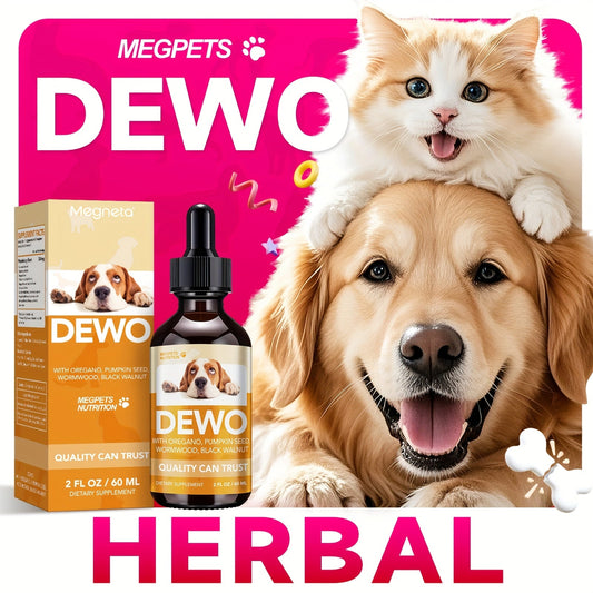 Pet Intestinal Cleanse Drops – Natural Herbal Supplement for Dogs & Cats with Wormwood & Black Walnut, Gut Health & Flora Balance Support, 2 fl oz