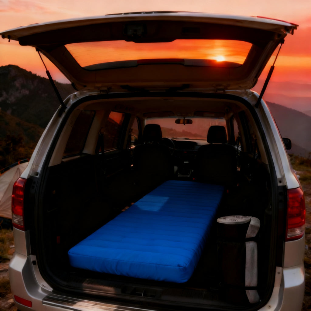 Foldable Memory Foam Car Mattress, Portable for Trunk and Rear Seat, Camping, Travel, RV, Thick Interior, Camping Car Home Bedding, Car Interior Accessory, Camping Vehicle, Travel Bedding, Foldable Mattress, Portable Bed