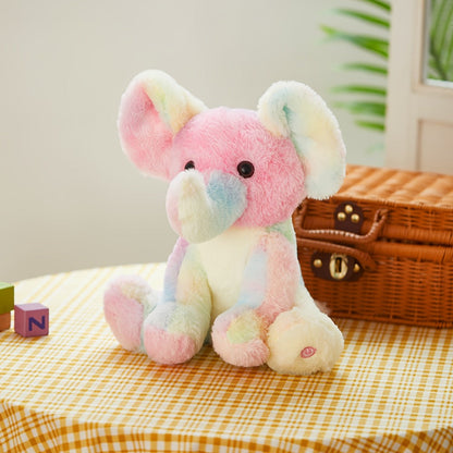 Musical Light Up Rainbow Elephant Plush 12 Inch LED Glowing Lullaby Stuffed Animal Night Light Sensory Toy Baby Shower Birthday Gift for Babies Toddlers Kids