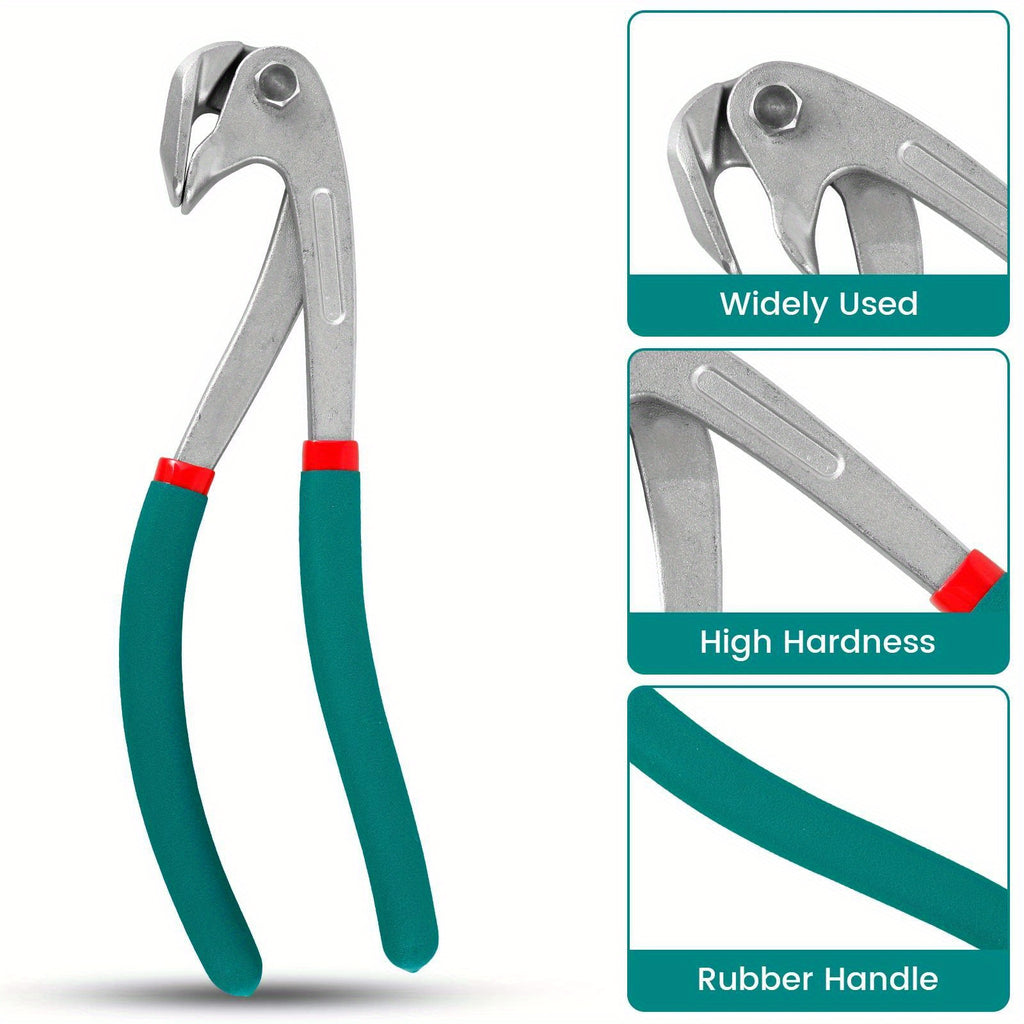 Heavy Duty Body Dent Edge Pliers | Portable Auto Collision Repair Edge Pliers - Door Edge Hawkbill Pliers, Ergonomic Green Handle & Durable Construction, Door Wing Crimping Tool, Stainless Steel Material By Yx&St