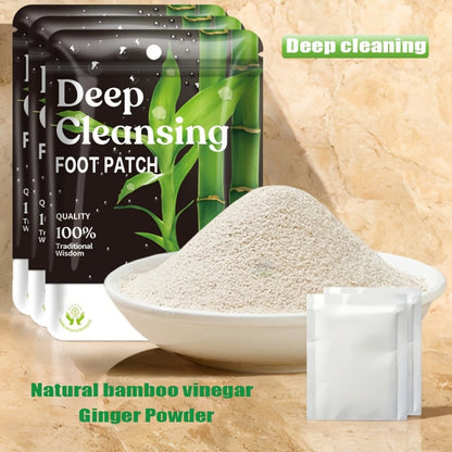 Foot Detox Pads 100pcs Overnight Bamboo Vinegar & Ginger Powder — Deep Cleansing Alcohol-Free Natural Plant Patches, Moisturizing Foot Care for Women, Winter Wellness & Daily Use Gift