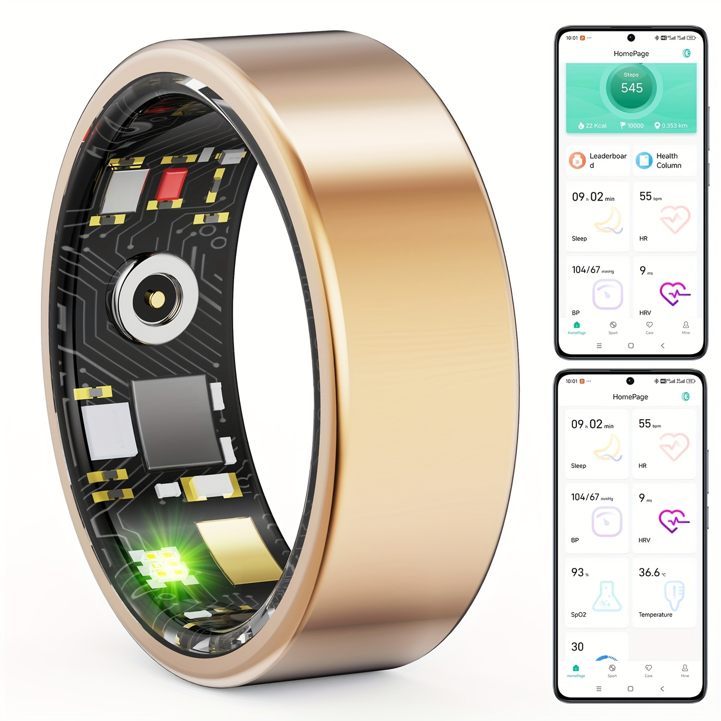 Smart Ring Fitness Tracker – IP68 Waterproof Health Monitor