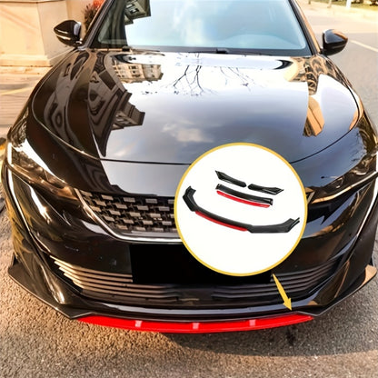 4pcs/Set Material Car Front Lip Spoiler Kit - Stylish Appearance Upgrade, Small Vehicle Bumper Modification Additions, Easy Installation Durable Protection for Vehicle Fenders