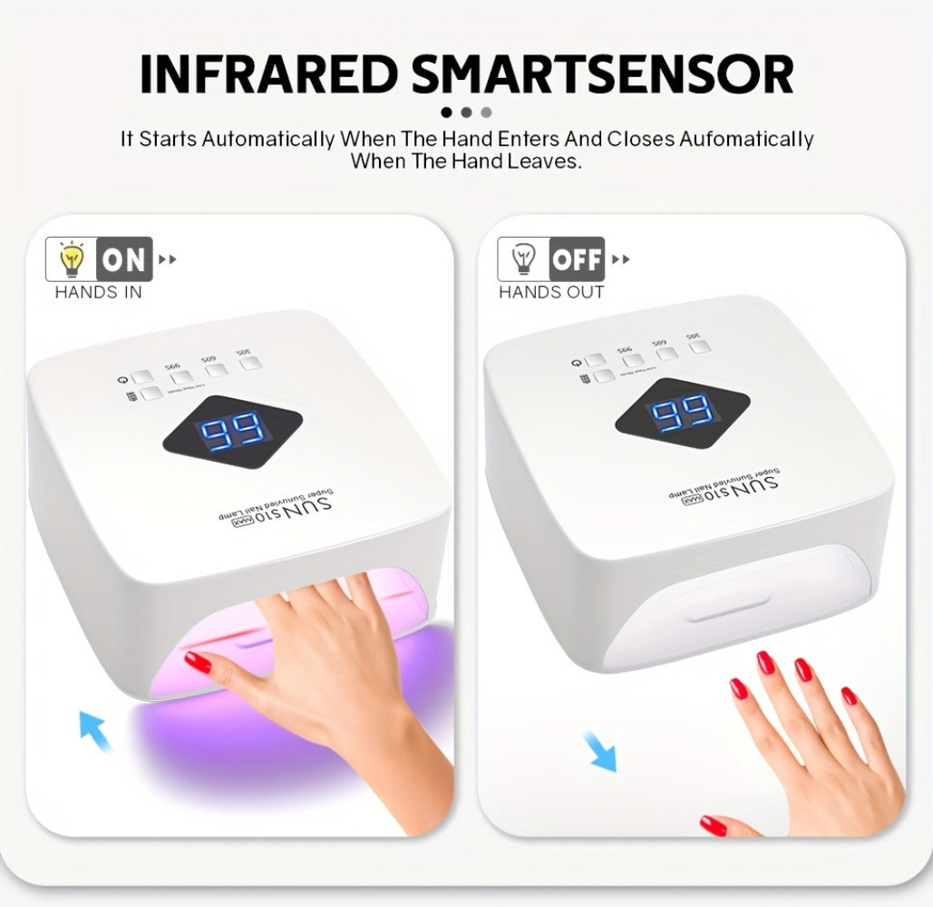 Rechargeable UV LED Nail Lamp 30 Beads – Professional Gel Nail Curing Light Cordless with 3 Timer Settings | Fast Curing Nail Dryer for Home & Salon, Compatible All Gel Polish