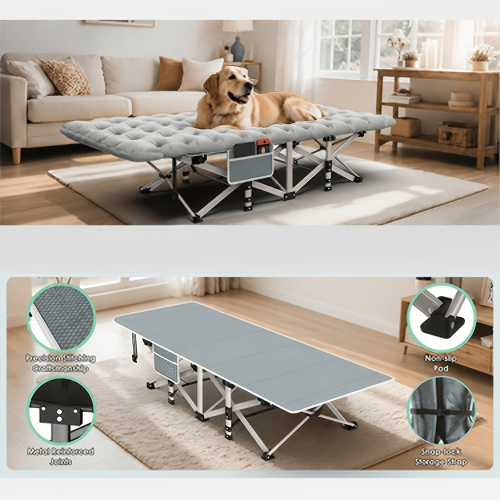 59-Inch Wide Folding Bed with Carry Bag and Tool-Free Assembly for Bedroom detail image - detail view 18