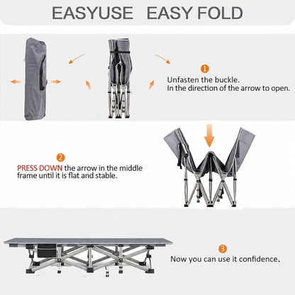 59-Inch Wide Folding Bed with Carry Bag and Tool-Free Assembly for Bedroom detail image - detail view 19
