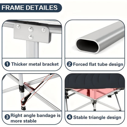 59-Inch Wide Folding Bed with Carry Bag and Tool-Free Assembly for Bedroom detail image - detail view 20