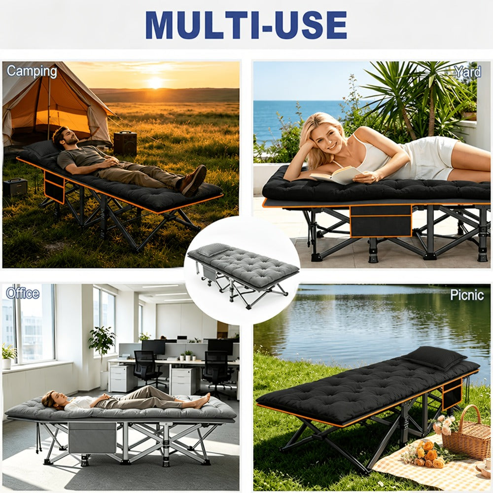 59-Inch Wide Folding Bed with Carry Bag and Tool-Free Assembly for Bedroom detail image - detail view 4