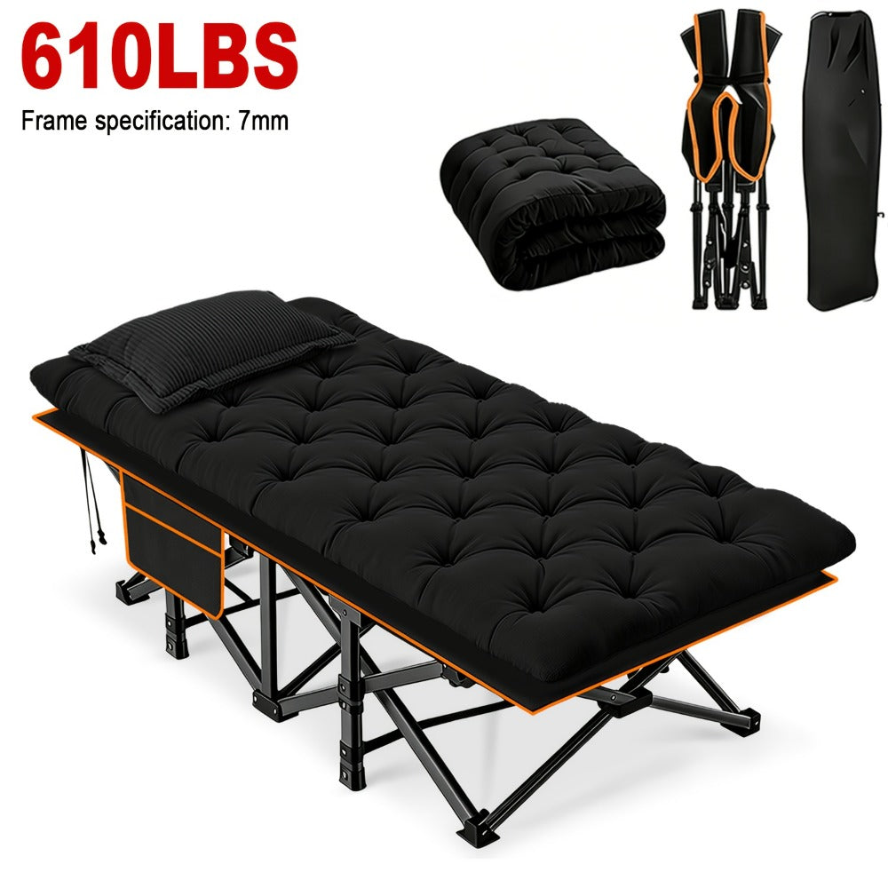 59-Inch Wide Folding Bed with Carry Bag and Tool-Free Assembly for Bedroom detail image - detail view 5