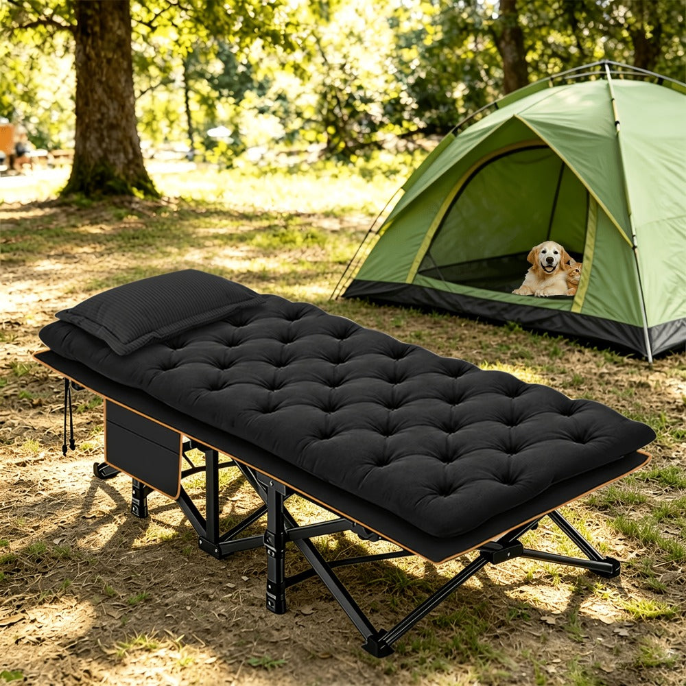 59-Inch Wide Folding Bed with Carry Bag and Tool-Free Assembly for Bedroom detail image - detail view 6
