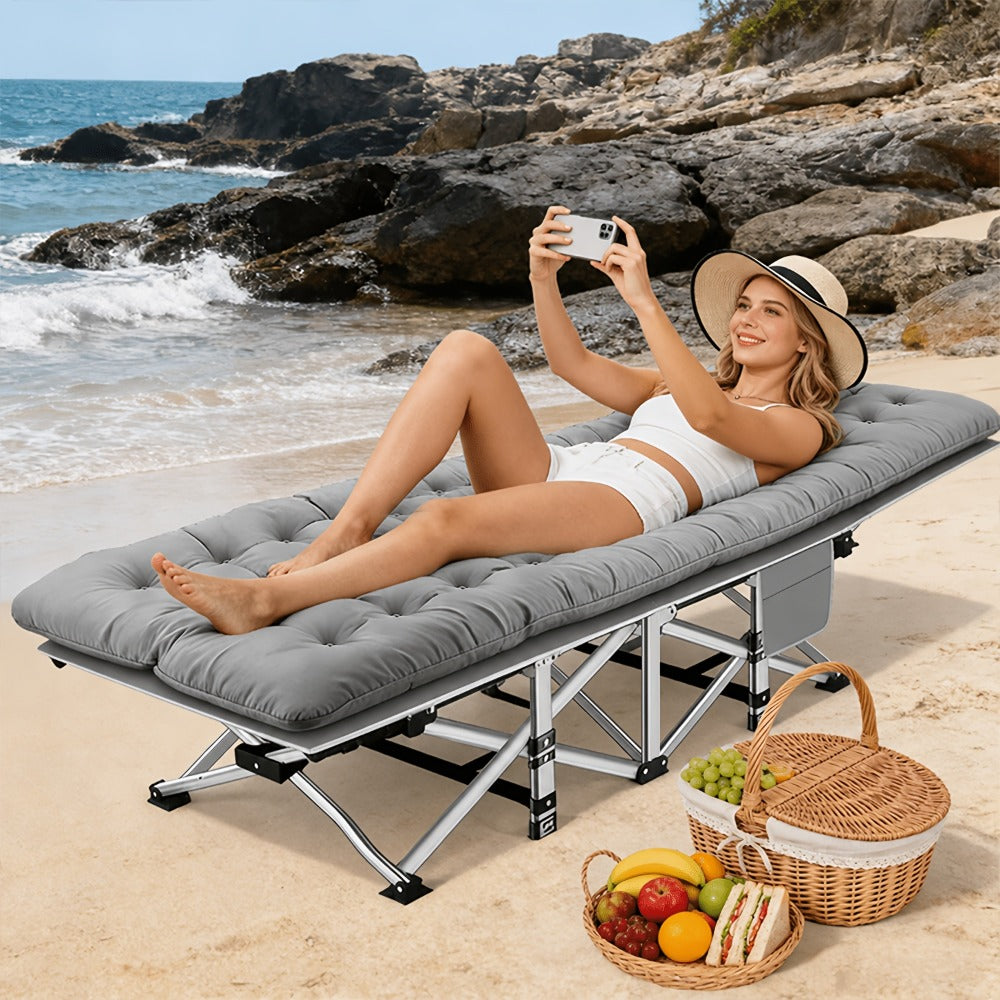 59-Inch Wide Folding Bed with Carry Bag and Tool-Free Assembly for Bedroom detail image - detail view 8