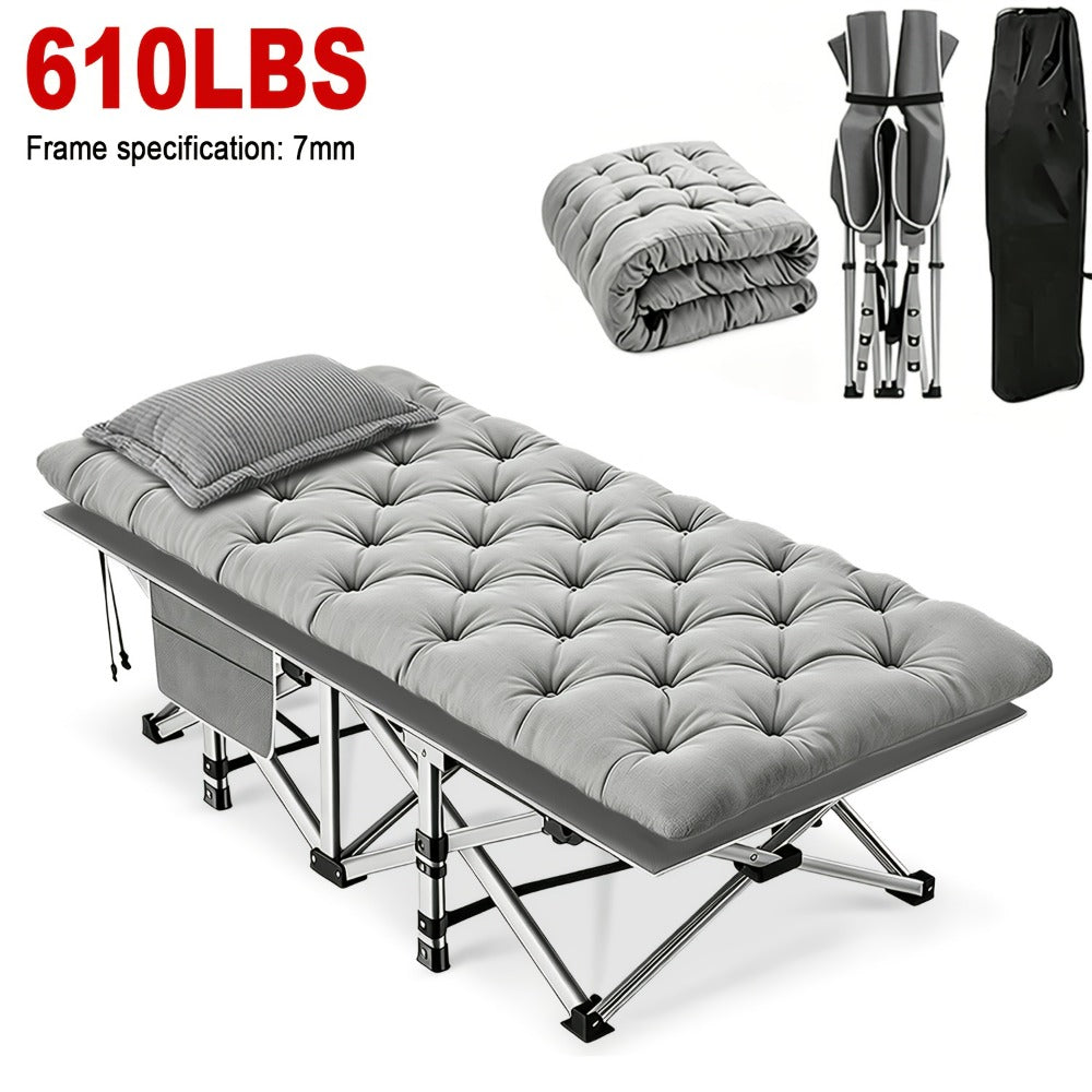 59-Inch Wide Folding Bed with Carry Bag and Tool-Free Assembly for Bedroom detail image - detail view 9