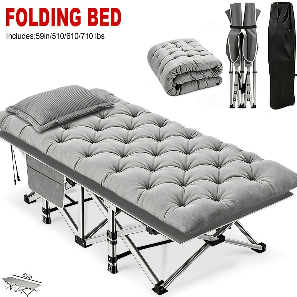 Folding Bed for Adults 59 Inch Portable Camping Bed 28 Inch Wide Heavy Duty Guest Bed shown in the main product view