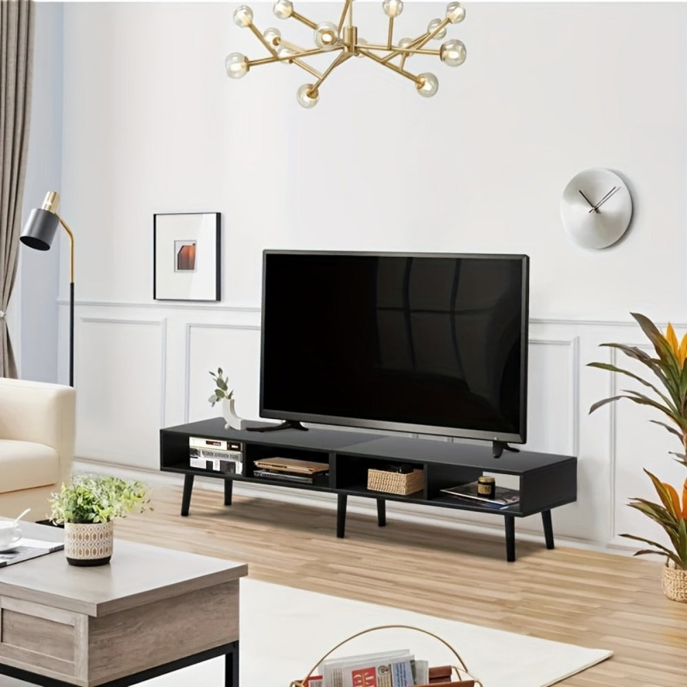 59-Inch Wood TV Stand with Cable Management for Practical Everyday Home Use in Living Room detail image - detail view 10