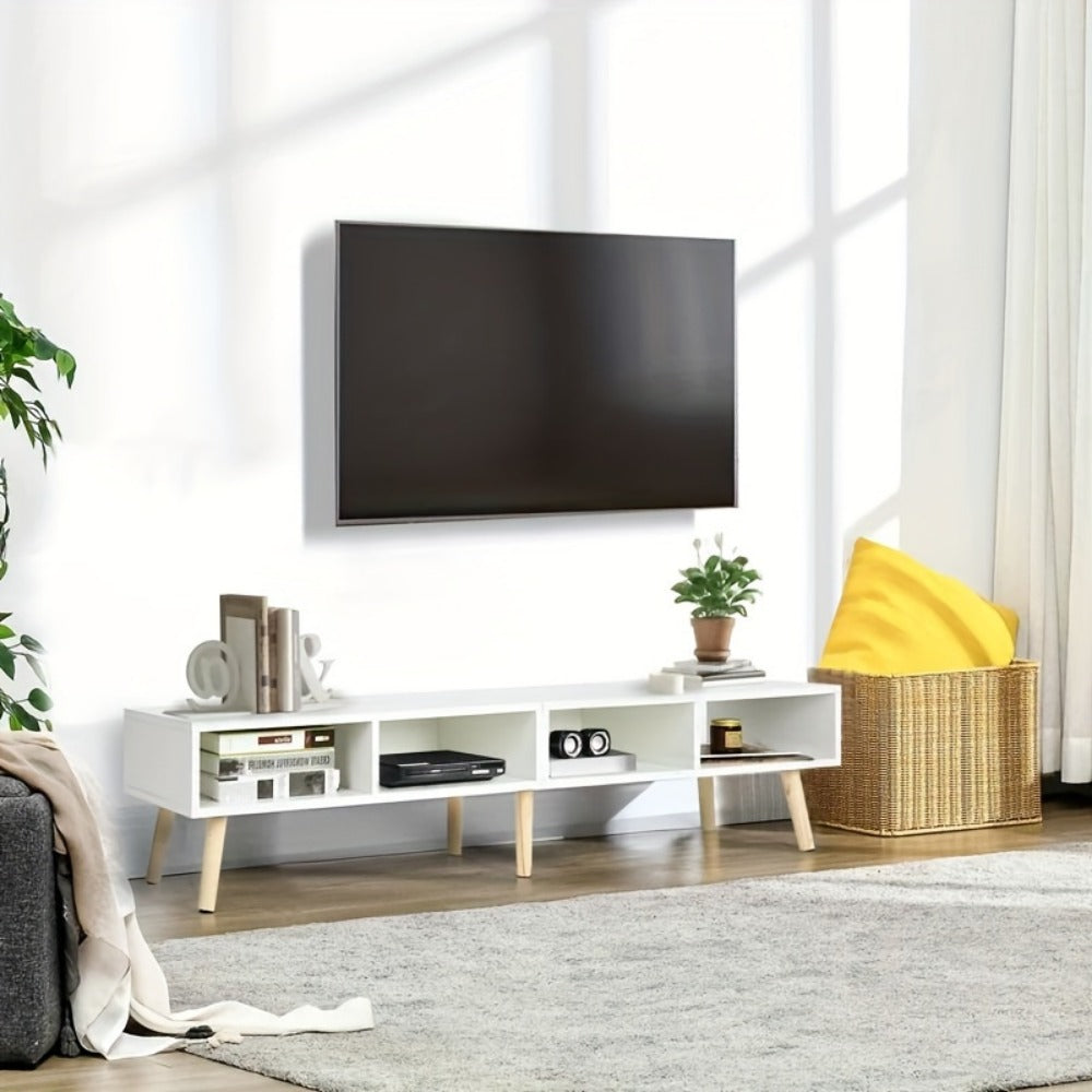 59-Inch Wood TV Stand with Cable Management for Practical Everyday Home Use in Living Room detail image - detail view 5