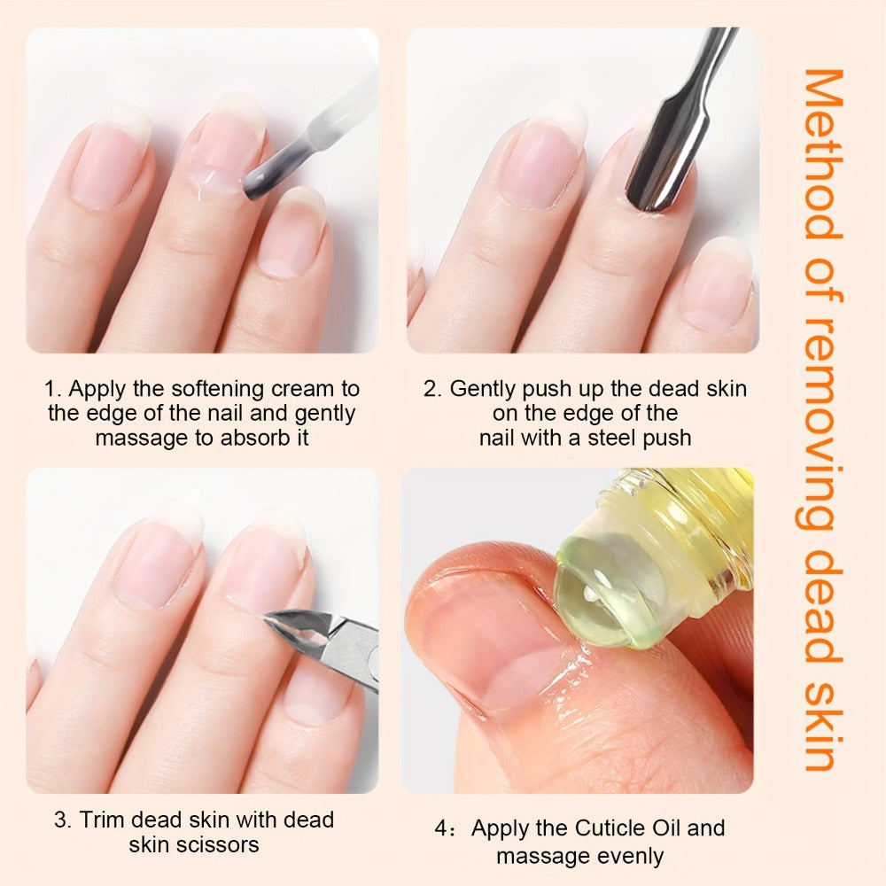 Cuticle Oil Set 6 Scents with Jojoba Oil Grape Seed Oil & Vitamin E — Paraben-Free Plant-Based Daily Nail Treatment for Dry Damaged Broken Thinning Nails & Cuticles, Nail Care Gift Set for Women