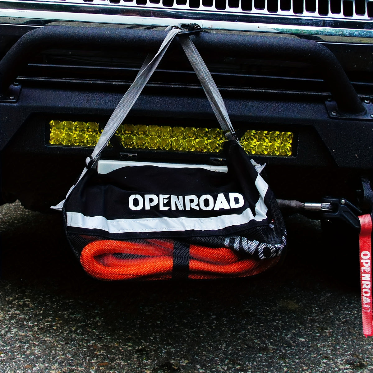 OPENROAD Kinetic Recovery Tow Rope, 36000 Lbs (1in X 30ft Orange With Soft Shackle) Extreme Duty 35% Elasticity Energy Offroad Snatch Strap, Vehicle Recovery Kit For Jeep Car Truck ATV UTV SUV