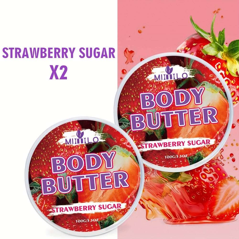 Fruity Body Glaze Set 8 Scents 100g×2 – Pineapple Coconut Strawberry Coffee Peach Doughnut Birthday Cake Non-Greasy All-Day Moisturizing Travel Size Body Lotion Gift for Women