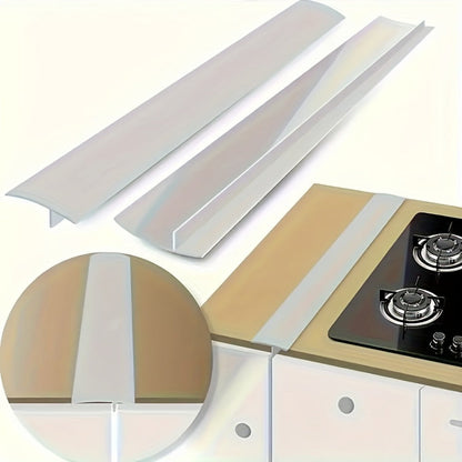 Silicone Gap Sealing Strip Kitchen Waterproof Anti-Fouling Self-Adhesive Counter Caulk Tape – High Temperature Resistant, Flexible Sink Stove Bathtub Gap Filler Strip, Black White Grey, 5-Pack & Single