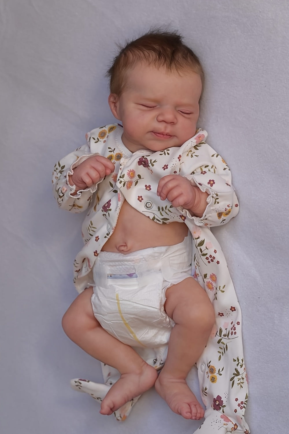 Reborn Baby Doll 19 Inch Full Vinyl Body Lifelike Newborn Girl Doll with Hand-Rooted Hair 3D Painted Skin Clothes Pacifier Bottle Birth Certificate – Perfect Gift for Girls Kids Collectors Birthday Christmas
