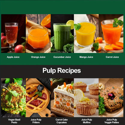 Compact Juicer for Fruits & Vegetables - Wide Opening for Easy Juice Extraction, BPA-Free, Dishwasher Safe, Easy to Clean, Healthy Lifestyle Juicer for Fresh Daily Juice & Tasty Beverages