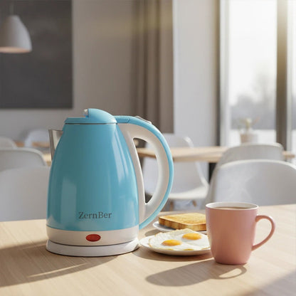 Electric Kettle 60oz 1000W with LED Indicator – Fast Boiling Hot Water Kettle with Heating Base, Auto Shut-Off & Boil-Dry Protection, Perfect for Coffee & Tea, Ideal Holiday Gift – Blue