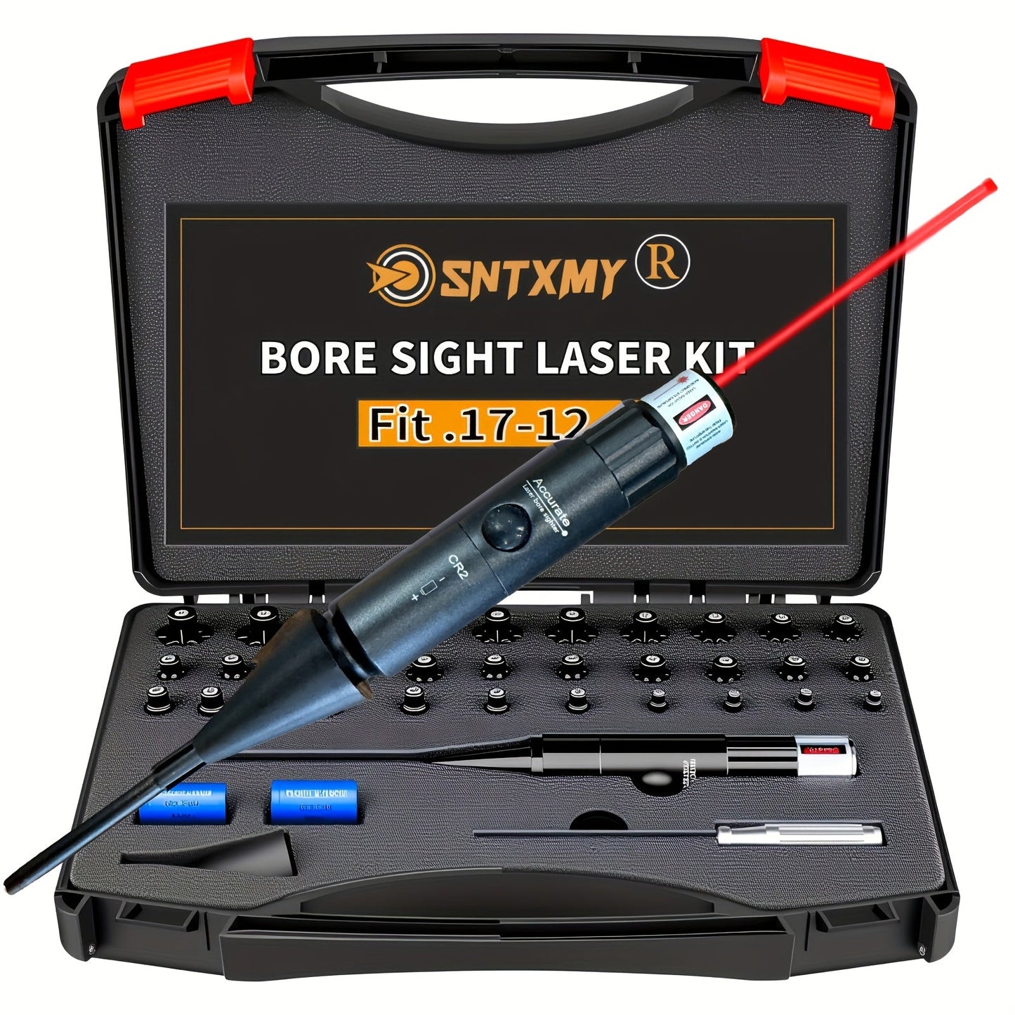 Bore Sight Laser Kit Red & Green Laser Boresighter with 8 & 32 Adapters – Multi-Caliber Universal Bore Sighter for .17 Cal to 12GA Rifle, Pistol & All Guns, Tactical Zeroing Tool