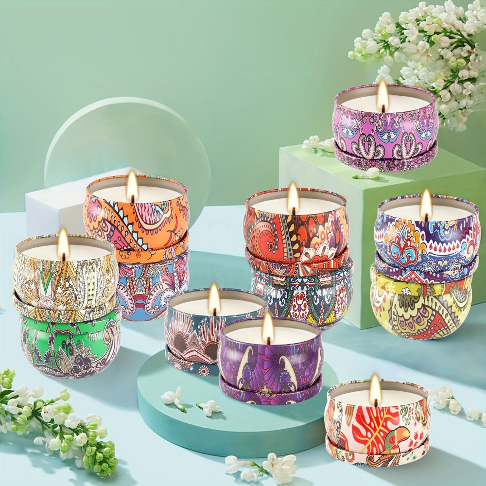 Candle Gift Set 36-Pack – Natural Soy Wax Scented Candles in Tin Cans, Aromatherapy Candles for Yoga, Spa, Bath & Home Decor, Portable Travel Candles, Perfect Gift for Women & Men, Mother's Day, Valentine's Day & Birthdays