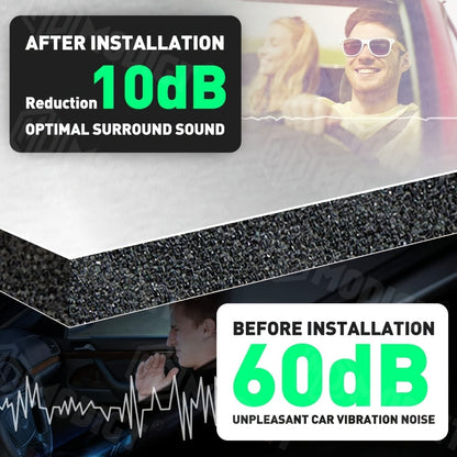 Sound Deadener Mat for Cars - Heat Shield & Noise Reduction Insulation with Self-Adhesive Backing, Reflective Aluminum Foil, Easy Cut & Install for Car Floor, Cab & Trunk (22 or 26 Sq Ft)