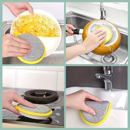 Kitchen Cleaning Sponges 24 Pack Double-Sided Anti-Scratch Reusable Washable Multi-Purpose Scrub Sponge for Dishes Pots Pans Home Restaurant Cafe Non-Scratch Bulk Value Set