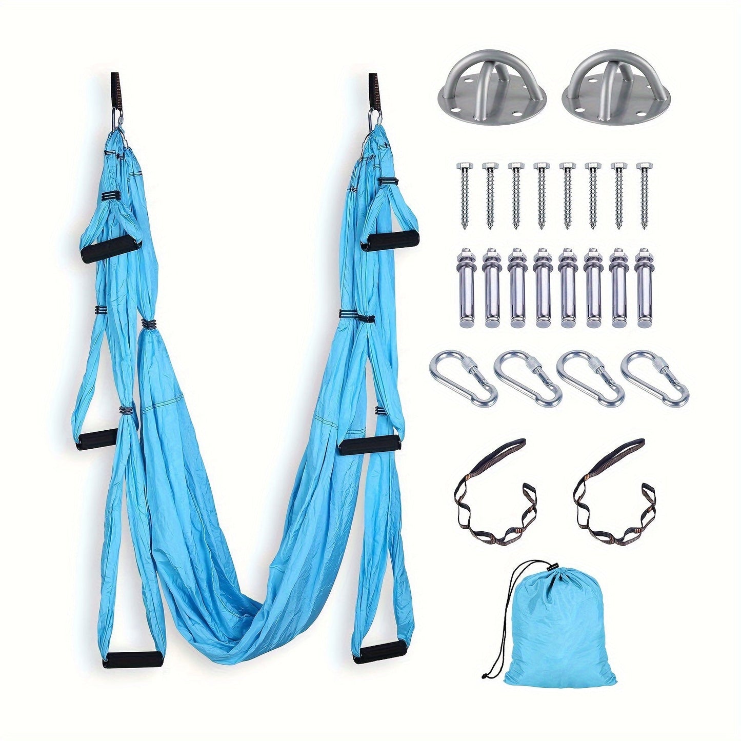 Aerial Yoga Swing Hammock – Nylon Fabric for Flying Poses, Inversions & Versatile Yoga Practice at Home or Gym, Supports Aerial & Anti-Gravity Yoga