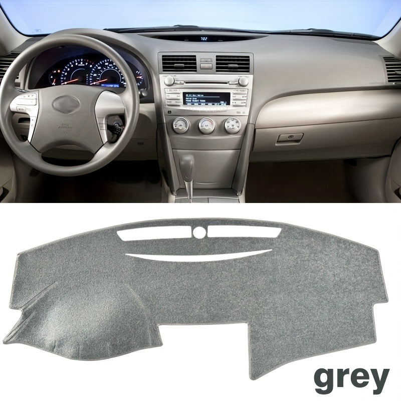 for TOYOTA Camry 2007-2011 Dashboard Cover Mat - Grey Polyester, Anti-UV Sunshade with Non-Slip Base, Fit for Enhanced Interior Protection, Vehicle Accessory|Neutral Grey Shade|Durable Fabric, MAGIKEY
