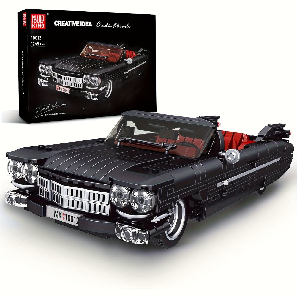 Mould King 10012 Black Sports Car Building Blocks Set 1245 Pcs – MOC Supercar Model Kit for Adults & Teens 14+, Collectible Static Display Build, Birthday Gift for Car Enthusiasts