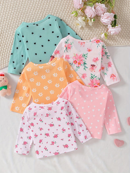 Baby Girl Floral T-Shirt - Long Sleeve Spring