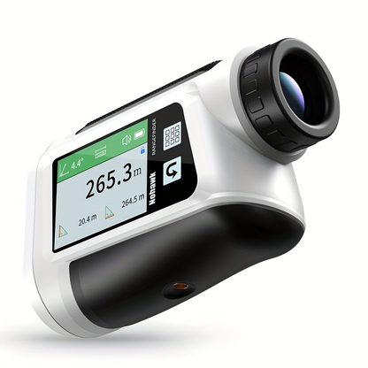 Laser Rangefinder 1000m for Golf & Hunting – Slope Compensation, Flag Lock Vibration, 6x Magnification, USB Rechargeable, 10 Measurement Modes with English Voice & LCD Display