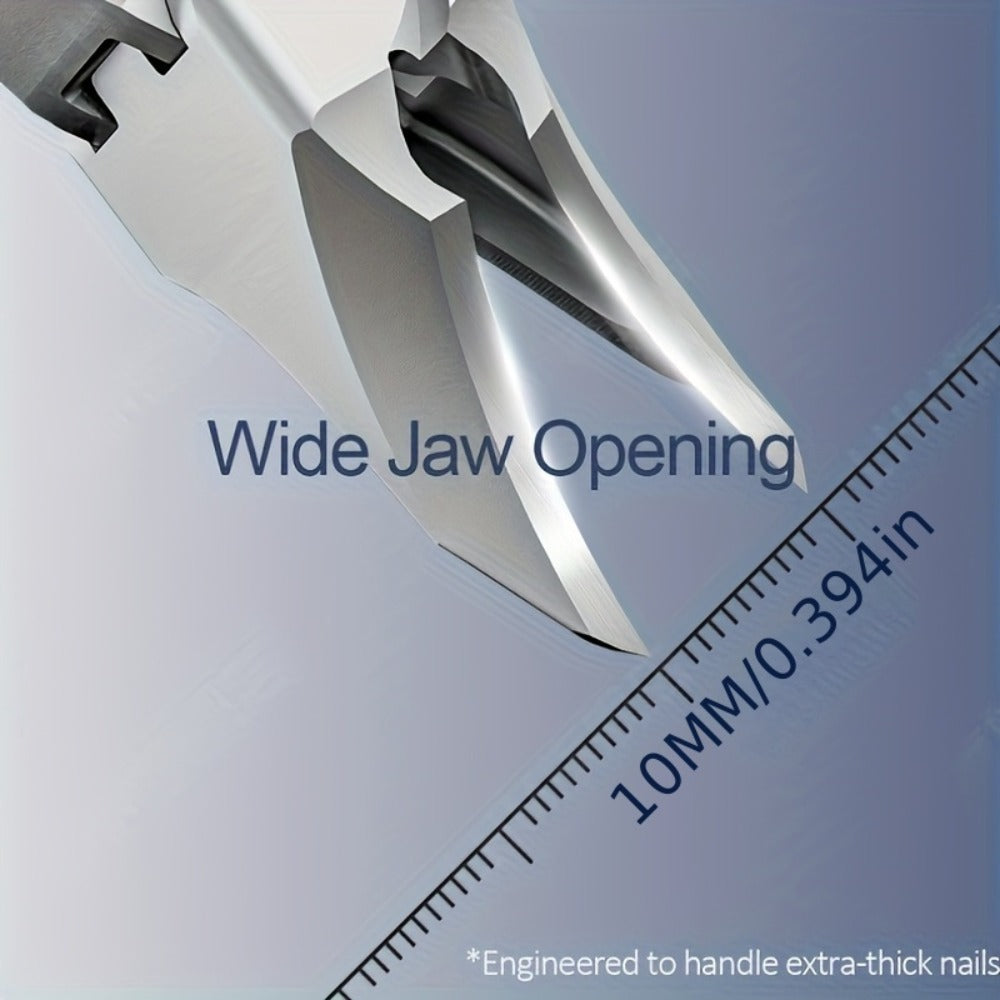 Toenail Clippers for Seniors & Thick Nails - 45° Angled Wide Jaw Stainless Steel Nail Clipper Ergonomic Pedicure Tool Ingrown Toenail Trimmer for Elderly Men Women