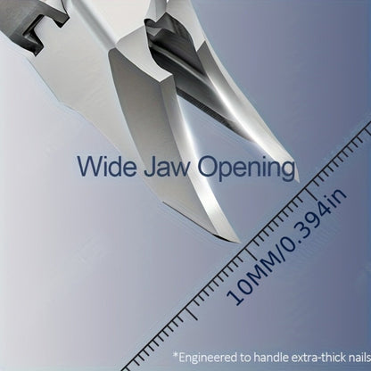 Toenail Clippers for Seniors & Thick Nails - 45° Angled Wide Jaw Stainless Steel Nail Clipper Ergonomic Pedicure Tool Ingrown Toenail Trimmer for Elderly Men Women