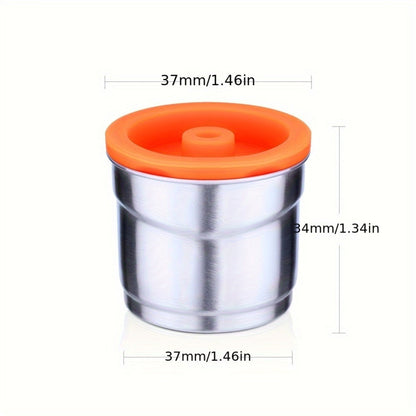 Reusable Coffee Filter Capsule for Illy Y3.2 & X7.1 Machines, Stainless Steel Refillable Coffee Pod Cup with Tamper, Eco-Friendly Reusable Espresso Capsule Accessory