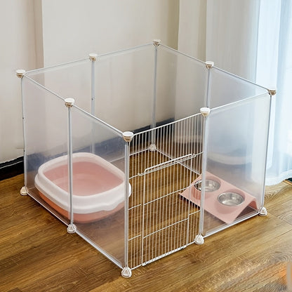 Modular Pet Playpen with Door – Indoor Exercise Pen & Fence for Small Dogs, Cats & Rabbits | 10, 12 & 16 Panel Sets