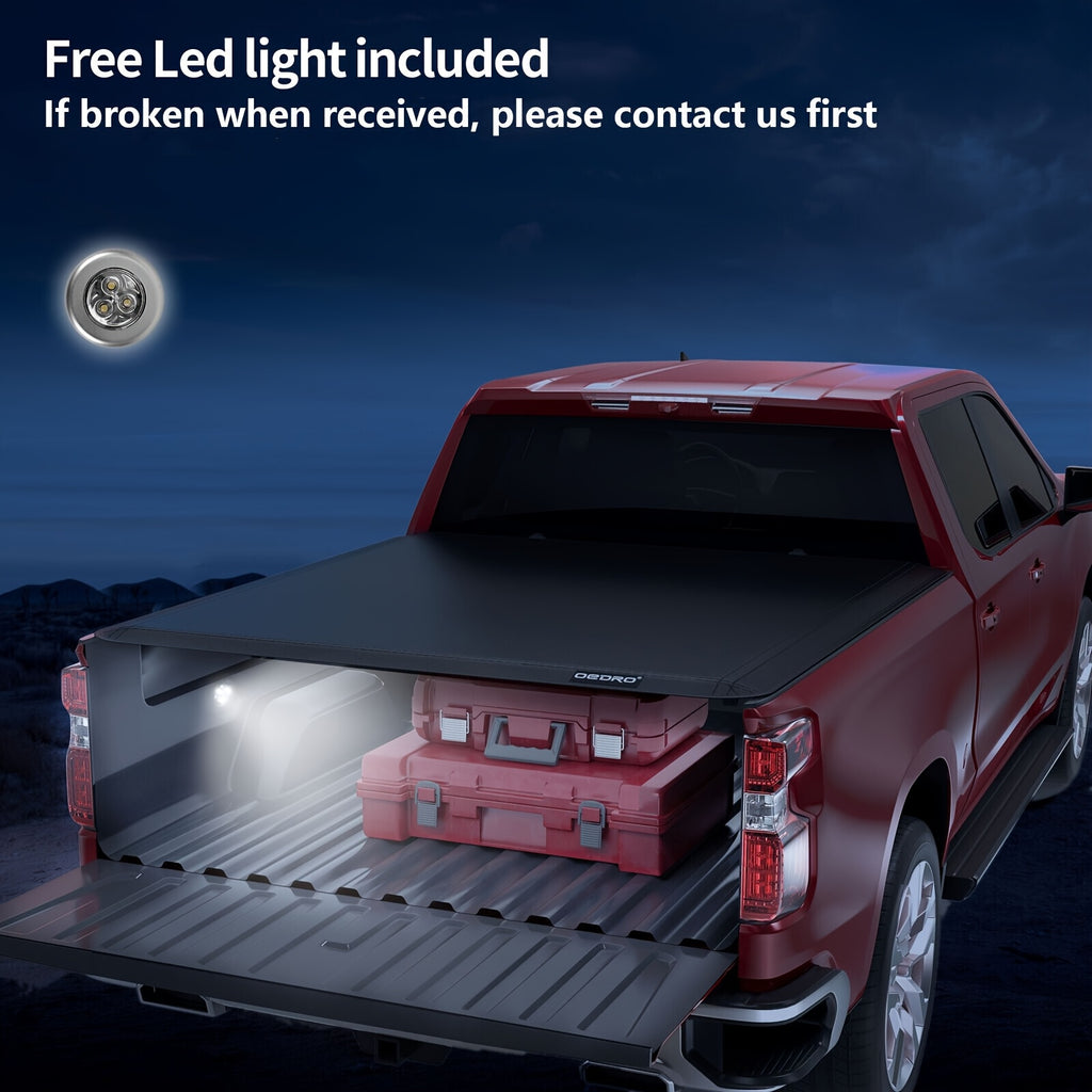 YINTATECH Soft Quad- Fold Tonneau Cover Built For Dodge Ram 1500/ 2500/ 3500 2002- 2025 6.4/6.5ft Truck Beds & W/ O Ram Box Models