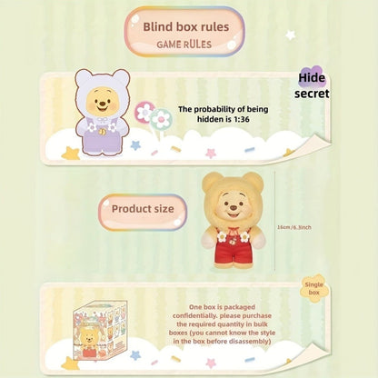 Winnie the Pooh Plush Toy MINISO Disney Candy Series — Licensed Soft Stuffed Animal 1pc Random Style, Kawaii Collectible Gift for Kids Girls Teens Birthday Christmas Halloween