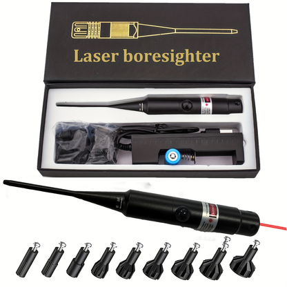 Bore Sight Laser Kit Red & Green Laser Boresighter with 8 & 32 Adapters – Multi-Caliber Universal Bore Sighter for .17 Cal to 12GA Rifle, Pistol & All Guns, Tactical Zeroing Tool