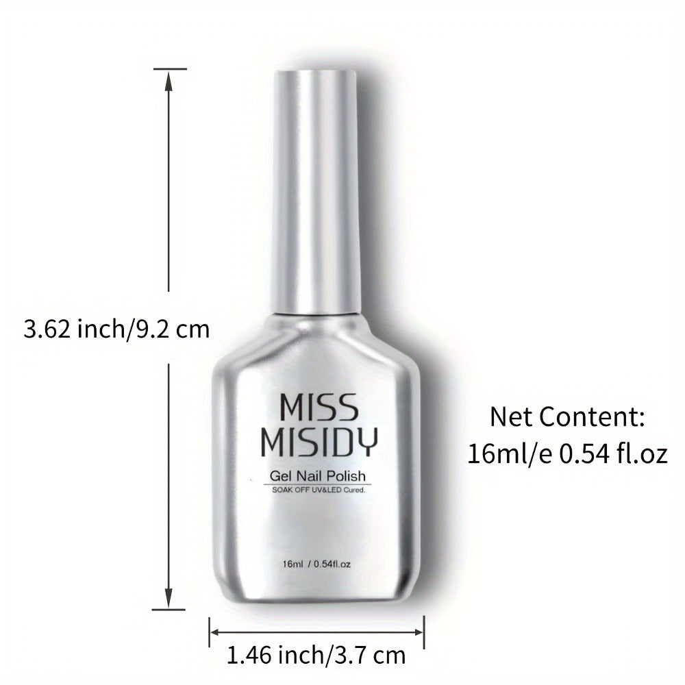 Deep Black Gel Nail Polish 16ml Soak Off LED UV - Semi-Permanent High-Shine Long Lasting Gel Enamel for Nail Art Stamping French Tips Chrome Base - Bold Solid Black Manicure for Women Salon Home
