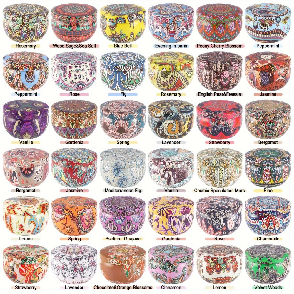 Candle Gift Set 36-Pack – Natural Soy Wax Scented Candles in Tin Cans, Aromatherapy Candles for Yoga, Spa, Bath & Home Decor, Portable Travel Candles, Perfect Gift for Women & Men, Mother's Day, Valentine's Day & Birthdays