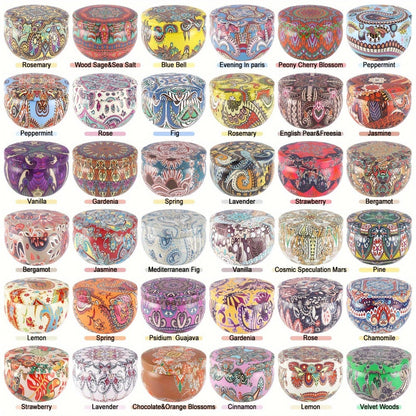 Candle Gift Set 36-Pack – Natural Soy Wax Scented Candles in Tin Cans, Aromatherapy Candles for Yoga, Spa, Bath & Home Decor, Portable Travel Candles, Perfect Gift for Women & Men, Mother's Day, Valentine's Day & Birthdays