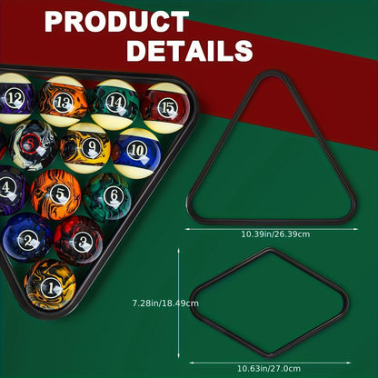 Pool Balls Billiard Set 20 Piece Complete Kit with 16 Fancy Billiard Balls 2 Diamond Pool Cue Sticks and 2 Ball Racks Full Billiard Table Accessories for Adults Men Home Office Bar Entertainment