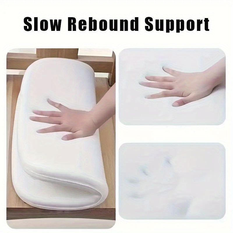 Comfort Seat Pad - 1.5-Inch Resilient Memory Foam Core with Detachable Fabric Cover, Textured Bottom Grip for Office/ School/ Truck Seats, Evenly Distributes Weight for Better Posture