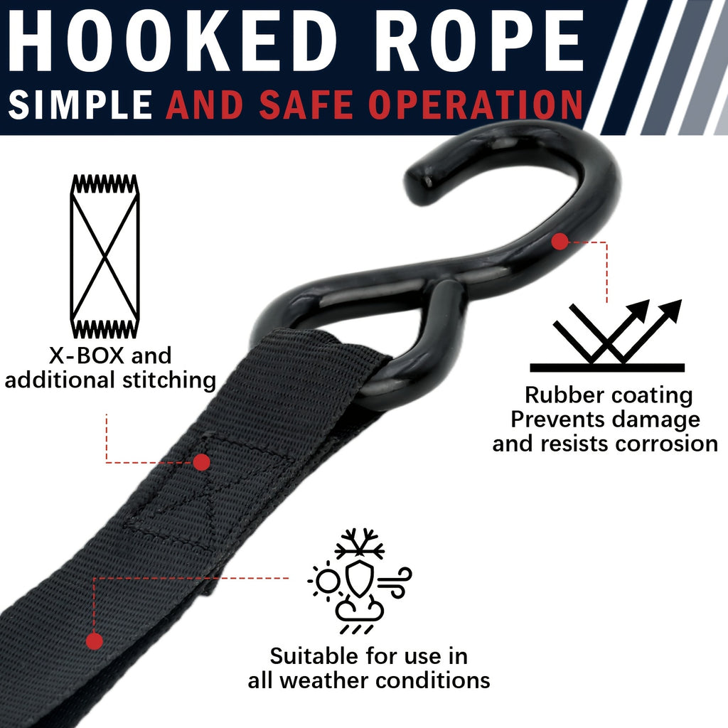 Set of 2pcs Retractable Ratchet Tie-Down Straps, Featuring Automatic Self-Locking Mechanism, High-Density Oxford Fabric Webbing, And Automatic Webbing Retraction. Suitable for Securing Cargo on Trucks, Trailers, Motorcycles, Appliances