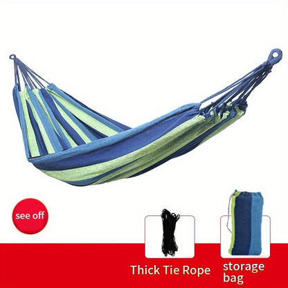Camping Hammock Single Person Colorful Fabric Anti-Roll Design 330 lbs Capacity with Tree-Friendly Straps Portable Carrying Bag Outdoor Indoor Backyard Lounging
